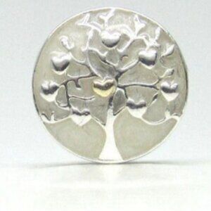 Pandora Sterling Silver Tree of Hearts w/ 14 kt Gold Accent 792106EN